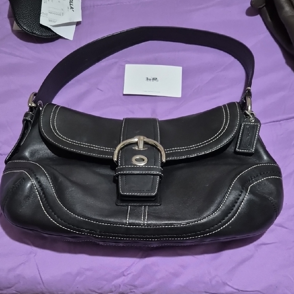 Black Leather Shoulder Bag